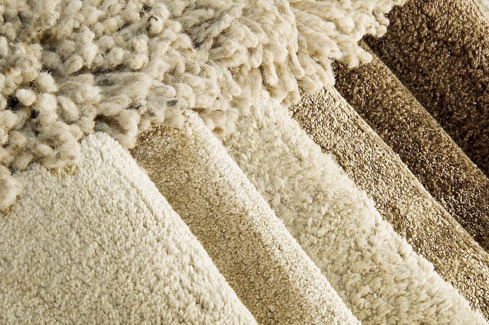 Samples of color of a carpet